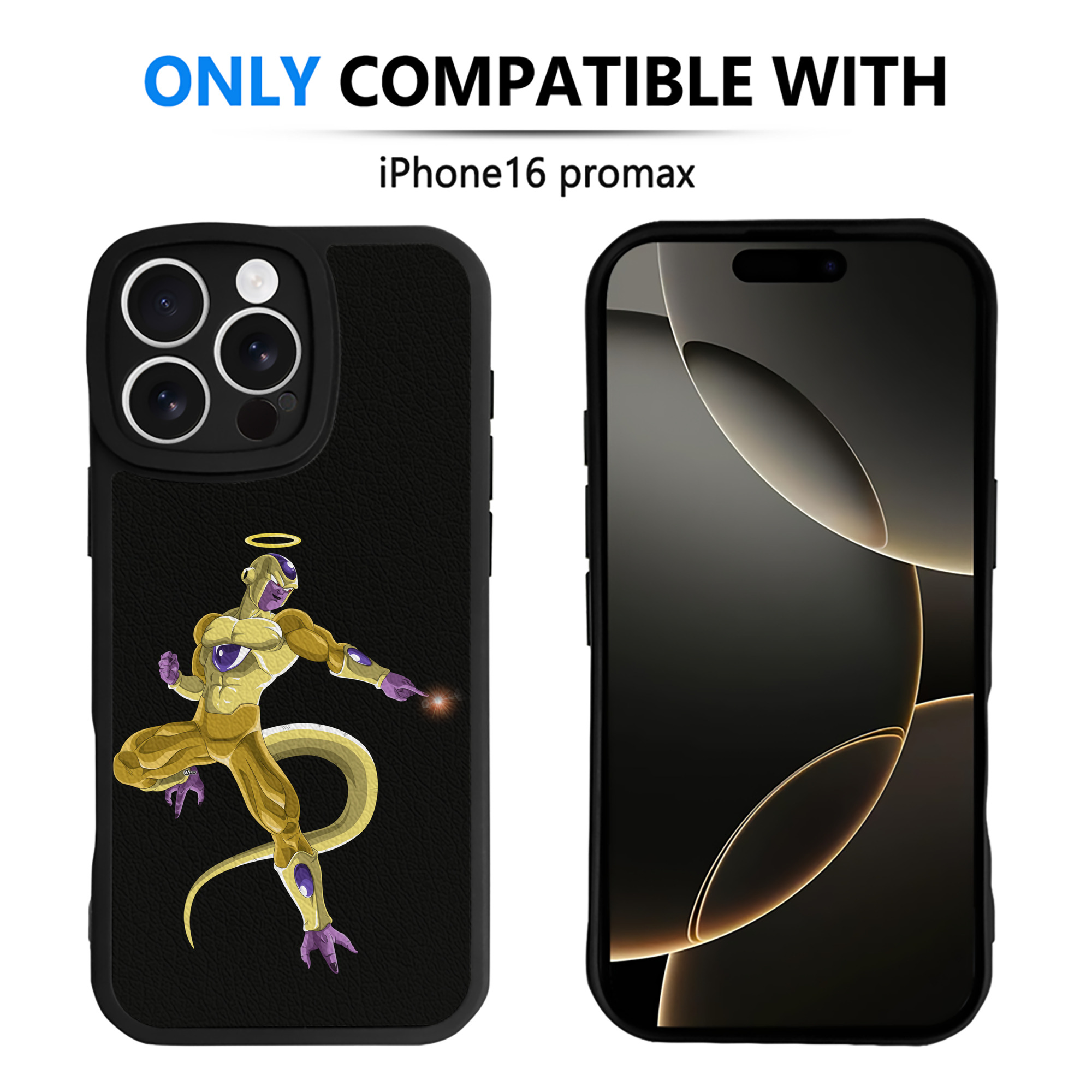 （画像用） ドラゴンボール フリーザ DRAGON BALL Frieza 【iPhone 16シリーズ対応】シリコンスマホケース（レザー調） 材質：シリコン